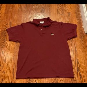 Lacoste class fit polo bordeaux/ maroon Sz Xl